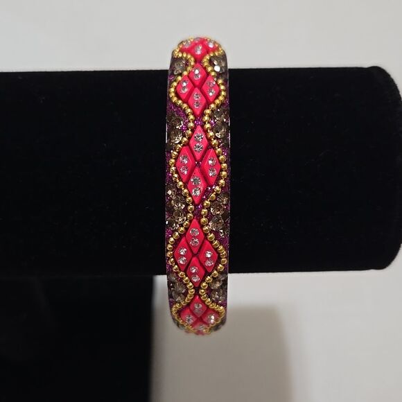 Rhinestone Bangle Bracelet - Picture 1 of 4
